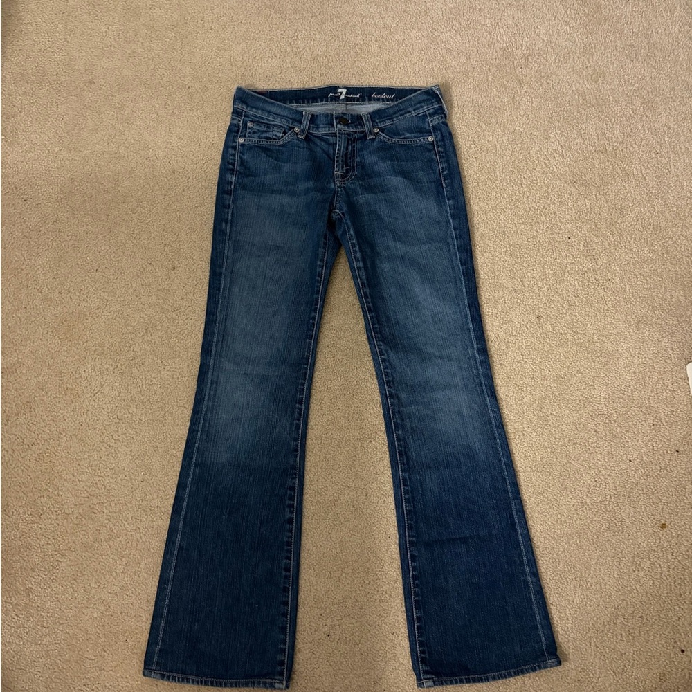 7 For All Mankind Dark Blue Flare Jeans